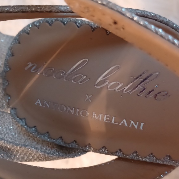 Antonio Melani Nicola bathie x Antonio Melani Lila Bow heels Silver 8M New - Picture 14 of 16